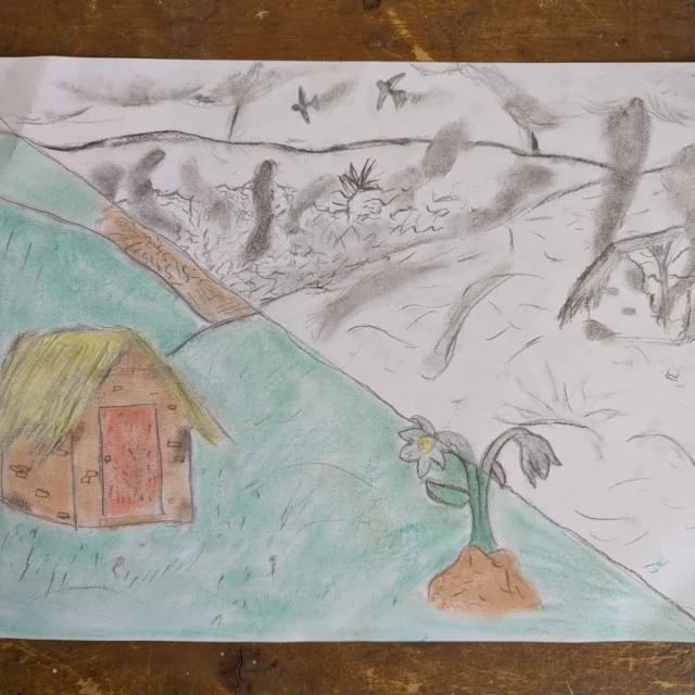 🫵🏼 Oorlog - vrede 🫶🏼

Ons thema is #oorlog en #conflicten. Een creatieve opdracht binnen dit #thema is het maken van een #illustratie. 

De #kinderen moesten hun papier in tweeën delen. Aan de ene kant van het papier lieten zij de oorlog zien en aan de andere kant vrede. 

#basisschool #basisonderwijs #creatief #bovenbouw